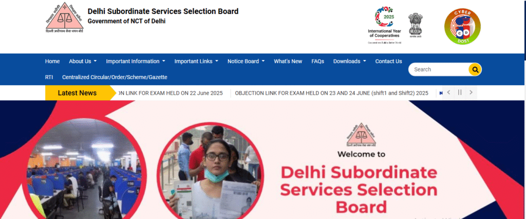 DSSSB Various Posts 2025 Online Form | Delhi Bharti