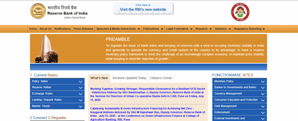 RBI Bank Grade A and B Online Form 2025